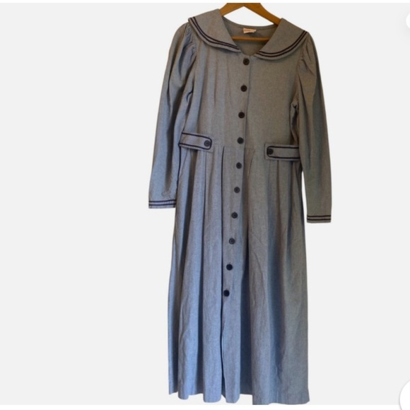 VTG Dress 8 Nautical Scholar Cottagecore Piratecore Little Women Coastal Witch - Picture 2 of 7